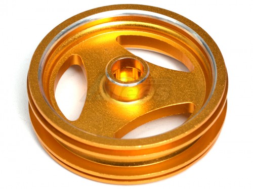 GPM Racing Kyosho Motorcycle Aluminum Rear Wheel (3 Swirl) - 1pc Gold