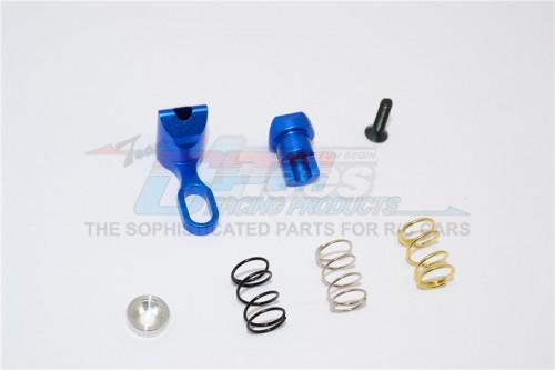 GPM Racing Kyosho Motorcycle Aluminium Steering Assembly - 2Pcs Blue