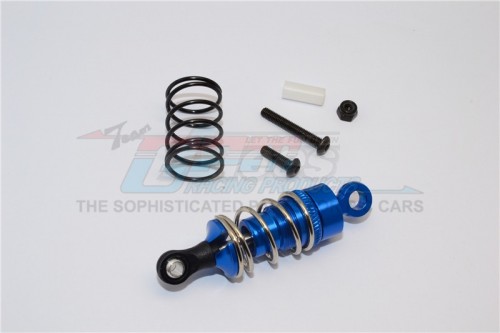 GPM Racing Kyosho Motorcycle Aluminum Drive Shock With Screw & Aluminum Collars - 1pc Set Blue