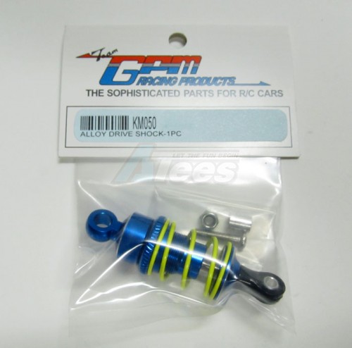 GPM Racing Kyosho Motorcycle Aluminum Drive Shock With Screw & Aluminum Collars - 1pc Set Blue