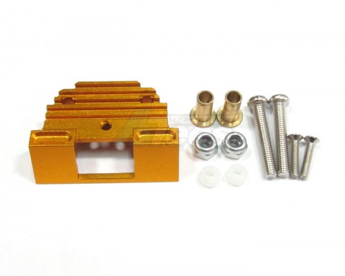 GPM Racing Kyosho Motorcycle Aluminum Drive Stand With Screws & Aluminum Collars & Lock Nuts - 1pc Set Gold