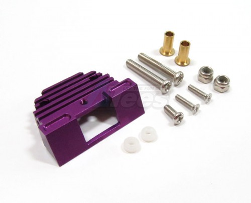 GPM Racing Kyosho Motorcycle Aluminum Drive Stand With Screws & Aluminum Collars & Lock Nuts - 1pc Set Purple