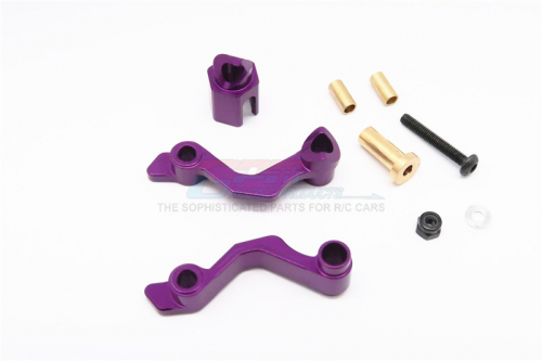 GPM Racing Kyosho Motorcycle Aluminium Seat Mount - 3Pcs Set Purple