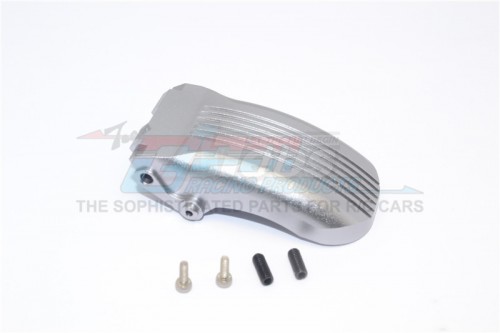 GPM Racing Kyosho Motorcycle Aluminium Rear Wheel Fender - 1Pc Set Gun Metal