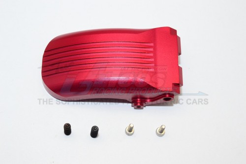 GPM Racing Kyosho Motorcycle Aluminium Rear Wheel Fender - 1Pc Set Red