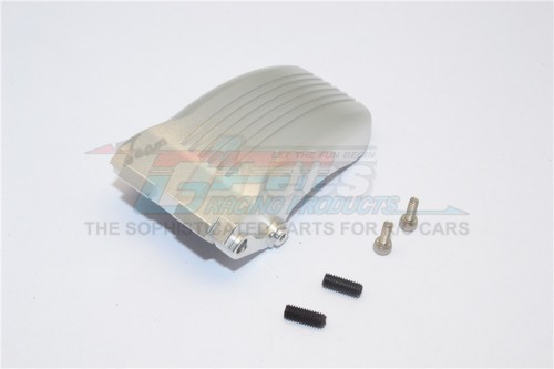 GPM Racing Kyosho Motorcycle Aluminium Rear Wheel Fender - 1Pc Set Silver