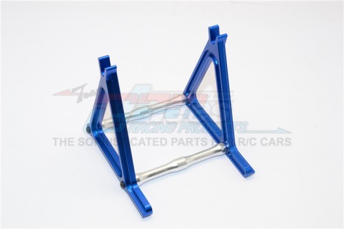 GPM Racing Kyosho Motorcycle Aluminium Rear Wheel Holder - 1Set Blue