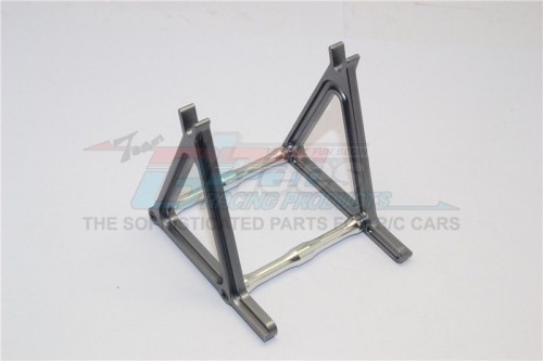 GPM Racing Kyosho Motorcycle Aluminium Rear Wheel Holder - 1Set Gun Metal