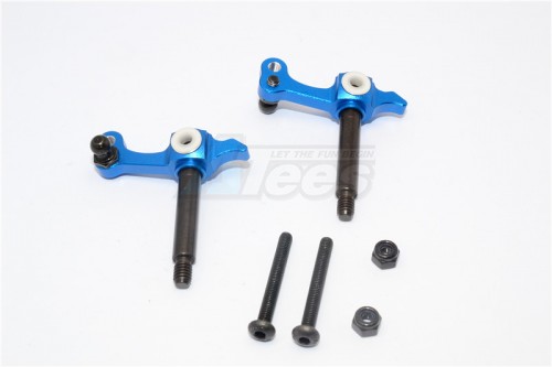 GPM Racing Tamiya Lunch Box Aluminium Front Knuckle Arm - 1 Pair Blue