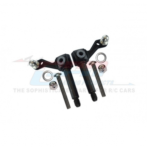 GPM Racing Tamiya Lunch Box Aluminium Front Knuckle Arm - 1 Pair Black