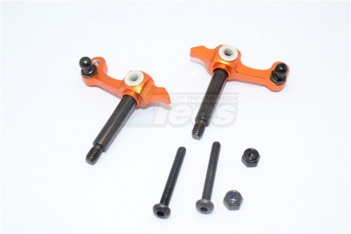 GPM Racing Tamiya Lunch Box Aluminium Front Knuckle Arm - 1 Pair Orange