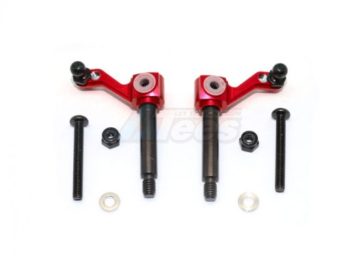 GPM Racing Tamiya Lunch Box Aluminium Front Knuckle Arm - 1 Pair Red