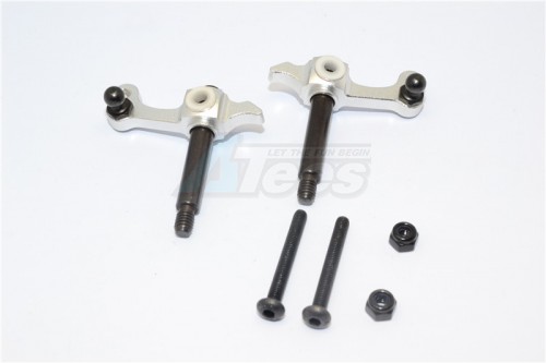 GPM Racing Tamiya Lunch Box Aluminium Front Knuckle Arm - 1 Pair Silver