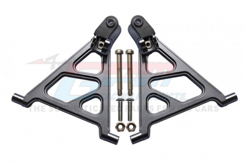 GPM Racing Tamiya Lunch Box Aluminium Front Lower Arm - 1 Pair Gun Metal