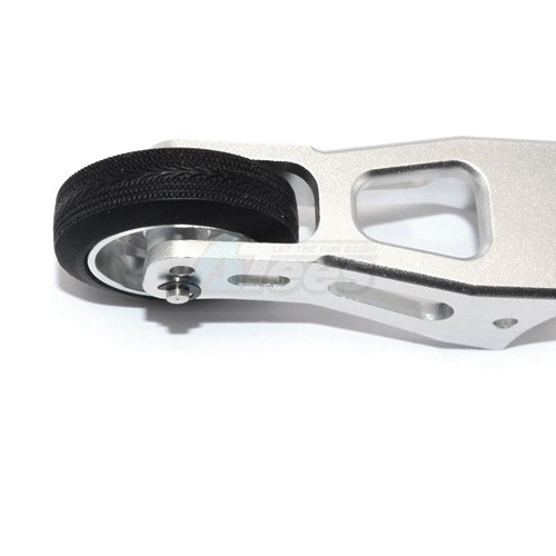 GPM Racing Tamiya Lunch Box Aluminium Rear Wheelie Bar - 1Set Silver