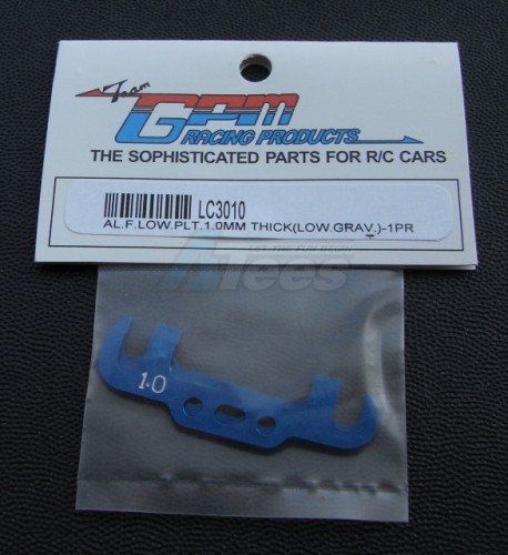 GPM Racing Team Associated RC12L3 Aluminum Front Lower Plate 1.0mm Thick (low-gravity Reaction) -1 Pair Blue