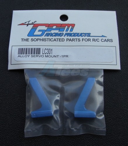 GPM Racing Team Associated RC12L3 Aluminum Servo Mount -1 Pair Blue