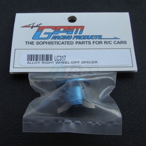 GPM Racing Team Associated RC12L3 Aluminum Right Wheel Diff Spacer - 1 Piece Blue