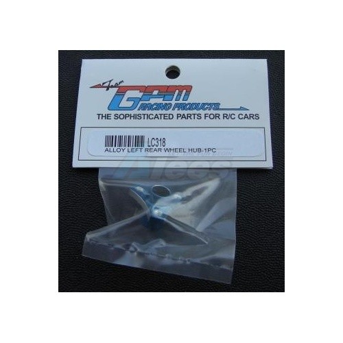 GPM Racing Team Associated RC12L3 Aluminum Left Rear Wheel Hub - 1 Piece Blue