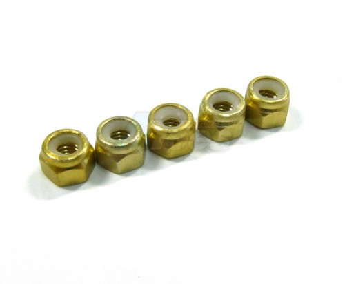 GPM Racing Miscellaneous All Aluminum Lock Nuts (3mm) - 5pcs Champaign