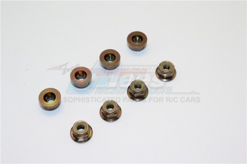 GPM Racing Miscellaneous All Aluminum 4mm Flanged Lock Nuts BR