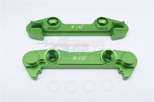 GPM Racing Team Losi 5IVE-T Aluminum 7075 Front Arm Bulk (0 Degree) - 2pcs Green