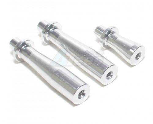 GPM Racing Team Losi LST Aluminum Fuel Tank Post - 3pcs Set Silver
