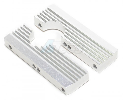 GPM Racing Team Losi LST Aluminum Engine Mount With Heatsink - 1 Pair Silver