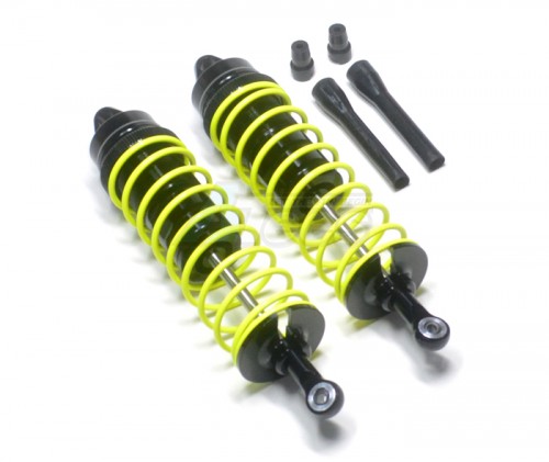 GPM Racing Team Losi Aftershock Aluminum Front/rear Adjustable Dampers With Dust-proof Black Plastic Cover & Delrin Collars- 1pr Set Black