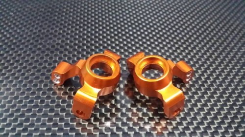 GPM Racing Traxxas Latrax 1/18 Rally Aluminium Front Knuckle Arm - 1 Pair Set Orange