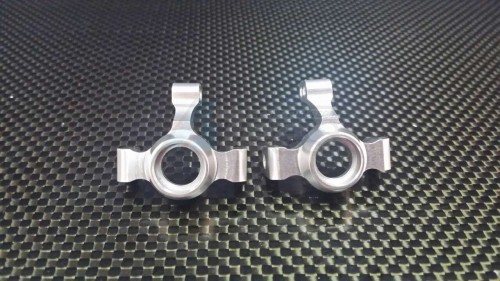 GPM Racing Traxxas Latrax 1/18 Rally Aluminium Front Knuckle Arm - 1 Pair Set Silver