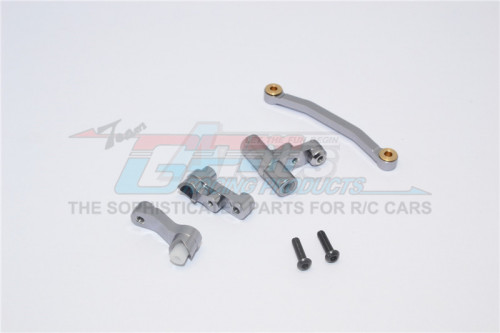 GPM Racing Traxxas Latrax 1/18 Rally Aluminium Steering Assembly - 1 Set Gun Metal