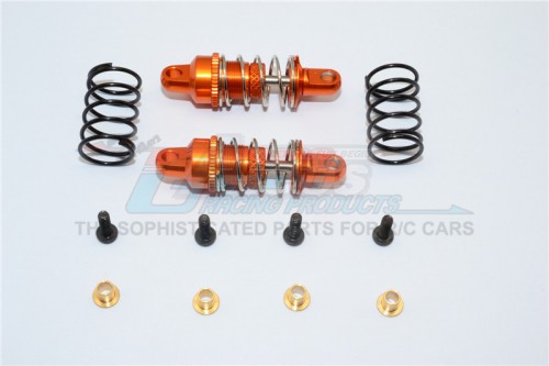 GPM Racing Traxxas Latrax 1/18 Rally Aluminium Rear Adjustable Damper(34MM)-Pair Orange