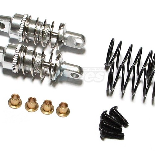 GPM Racing Traxxas Latrax 1/18 Rally Aluminium Rear Adjustable Damper(34MM)-Pair Silver