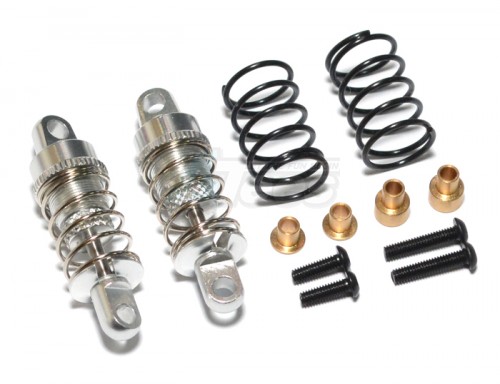 GPM Racing Traxxas Latrax 1/18 Rally Aluminium Front Adjustable Damper(37MM)-Pair Silver