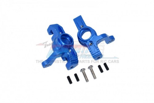 GPM Racing Team Losi Lasernut U4 Aluminium Front Knuckle Arms - 8Pcs Set Blue