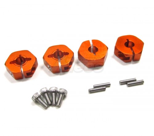 GPM Racing Team Losi Mini 8IGHT Aluminum Hex Adapter 4 Pieces Set Orange