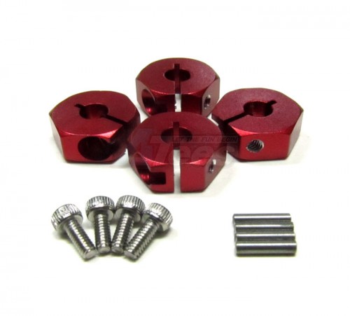 GPM Racing Team Losi Mini 8IGHT Aluminum Hex Adapter 4 Pieces Set Red