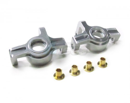 GPM Racing Team Losi Mini 8IGHT Aluminum Front Knuckle Arm 1 Pair Set Silver