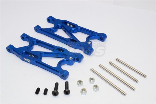 GPM Racing Team Losi Mini 8IGHT Aluminum Rear Suspension Arm - 1 Pair Set Blue