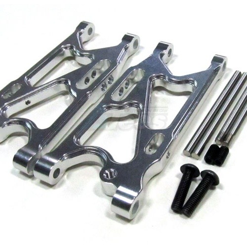 GPM Racing Team Losi Mini 8IGHT Aluminum Rear Suspension Arm 1 Pair Set Silver