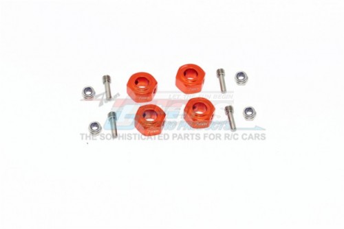 GPM Racing Arrma Granite Aluminium Hex Adapter (12MMx7MM) - 12Pcs Set Orange