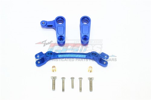 GPM Racing Arrma Granite Aluminium Steering Assembly - 10Pcs Set Blue