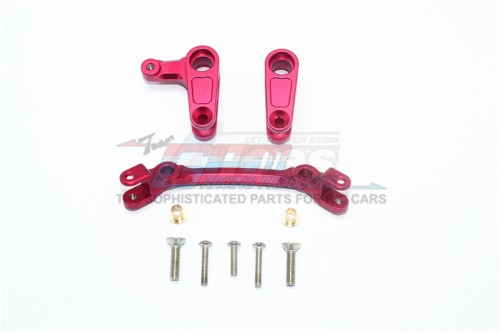 GPM Racing Arrma Granite Aluminium Steering Assembly - 10Pcs Set Red