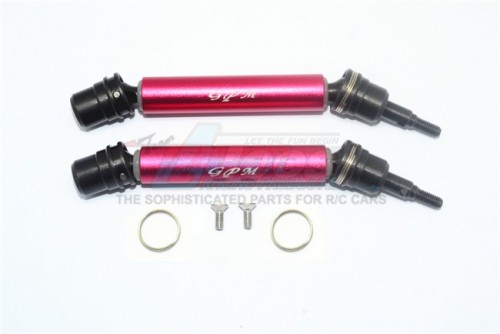 GPM Racing Arrma Granite Steel + Aluminium Front/Rear CVD Drive Shaft - 6Pcs Set Red
