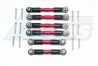 GPM Racing Arrma Granite Stainless Steel Adjustable Tie Rods - 18Pcs Set Red