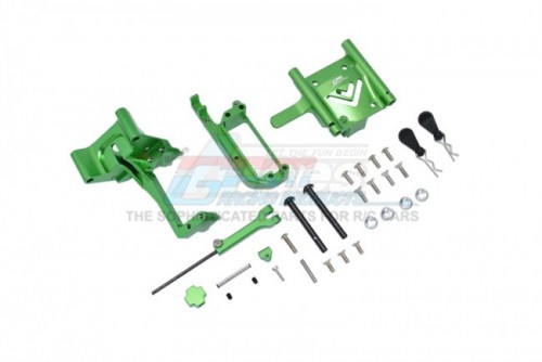 GPM Racing Arrma Infraction 6S BLX All-Road Aluminium Handbrake Kit + Center Differential Cover (ARA7615V2) - 31Pcs Set Green