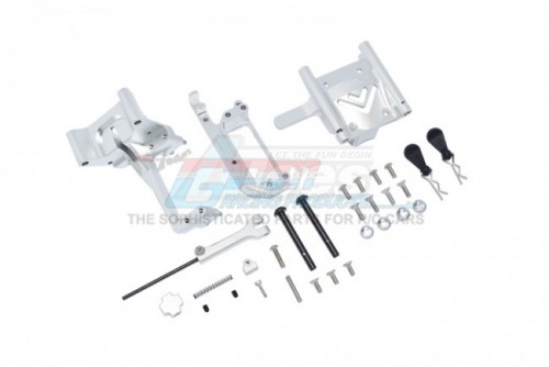 GPM Racing Arrma Infraction 6S BLX All-Road Aluminium Handbrake Kit + Center Differential Cover (ARA7615V2) - 31Pcs Set Silver