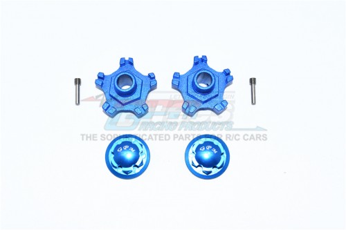 GPM Racing Arrma Infraction 6S BLX All-Road Aluminium Wheel Hex (+6MM) + Wheel Lock - 6Pcs Set Blue