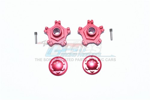 GPM Racing Arrma Infraction 6S BLX All-Road Aluminium Wheel Hex (+6MM) + Wheel Lock - 6Pcs Set Red